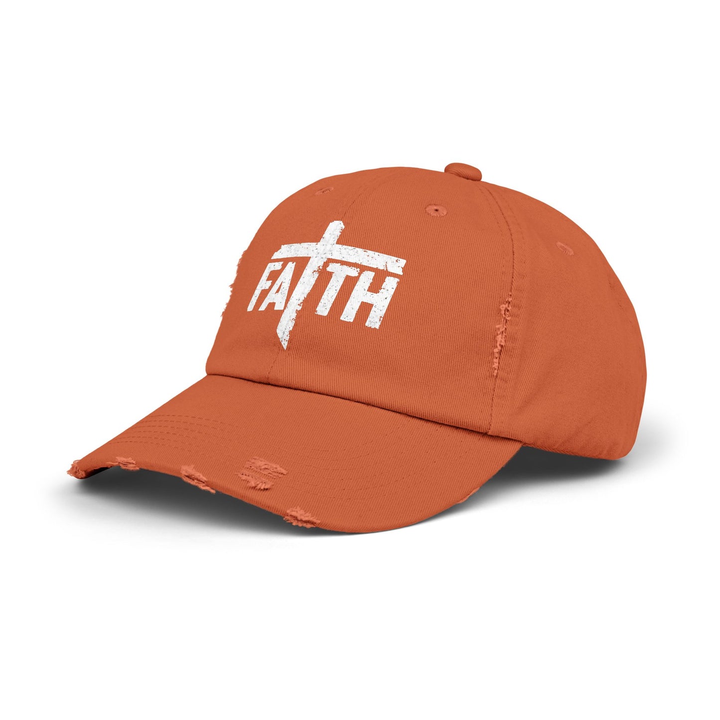 Faith Distressed Cap - Unisex, Casual Wear, Gift for Believers, Christian Accessory, Inspirational Hat, Everyday Style