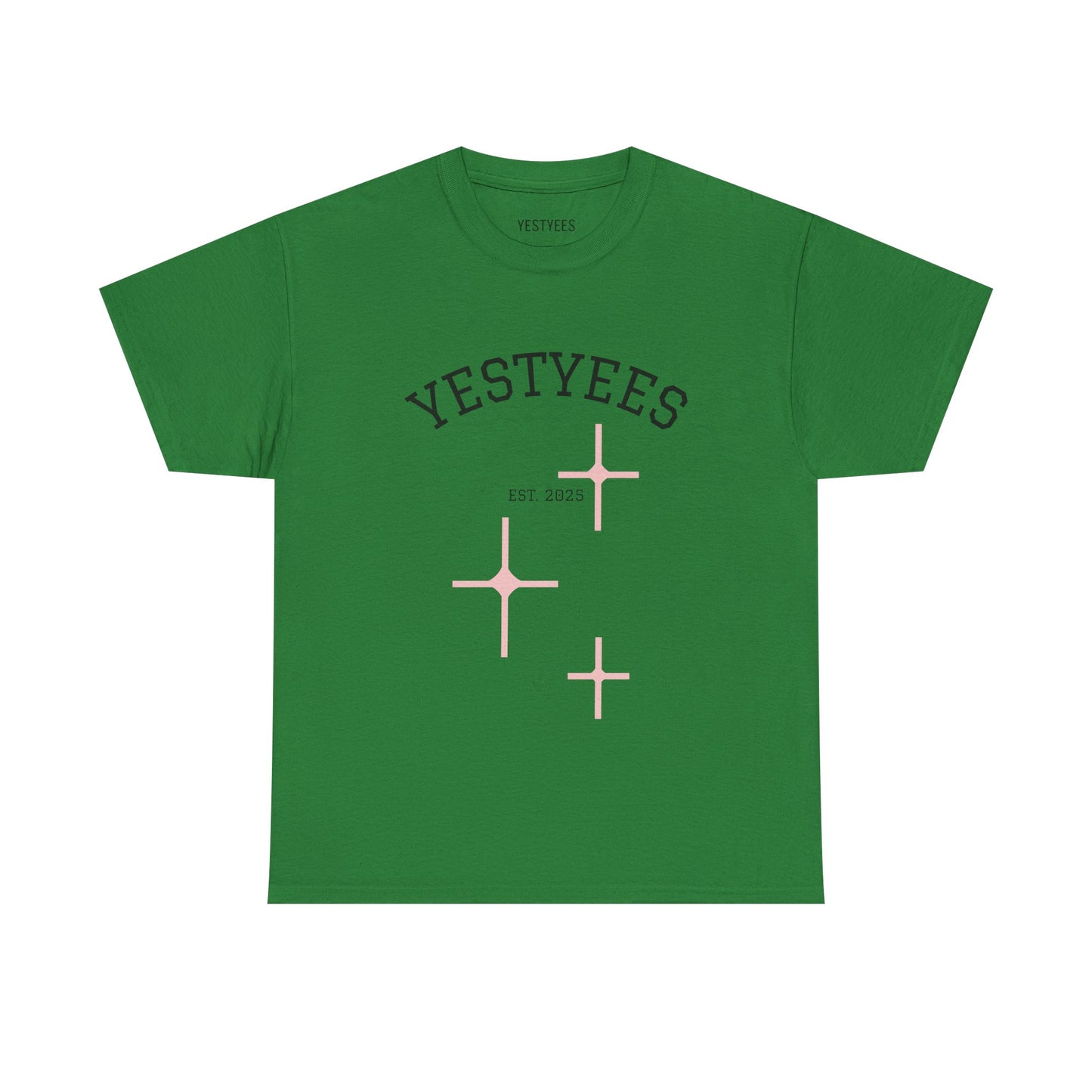 Unisex Heavy Cotton Tee - Yestyees Star Graphic, Casual Wear, Gift for Friends, Vintage Style, Everyday Comfort