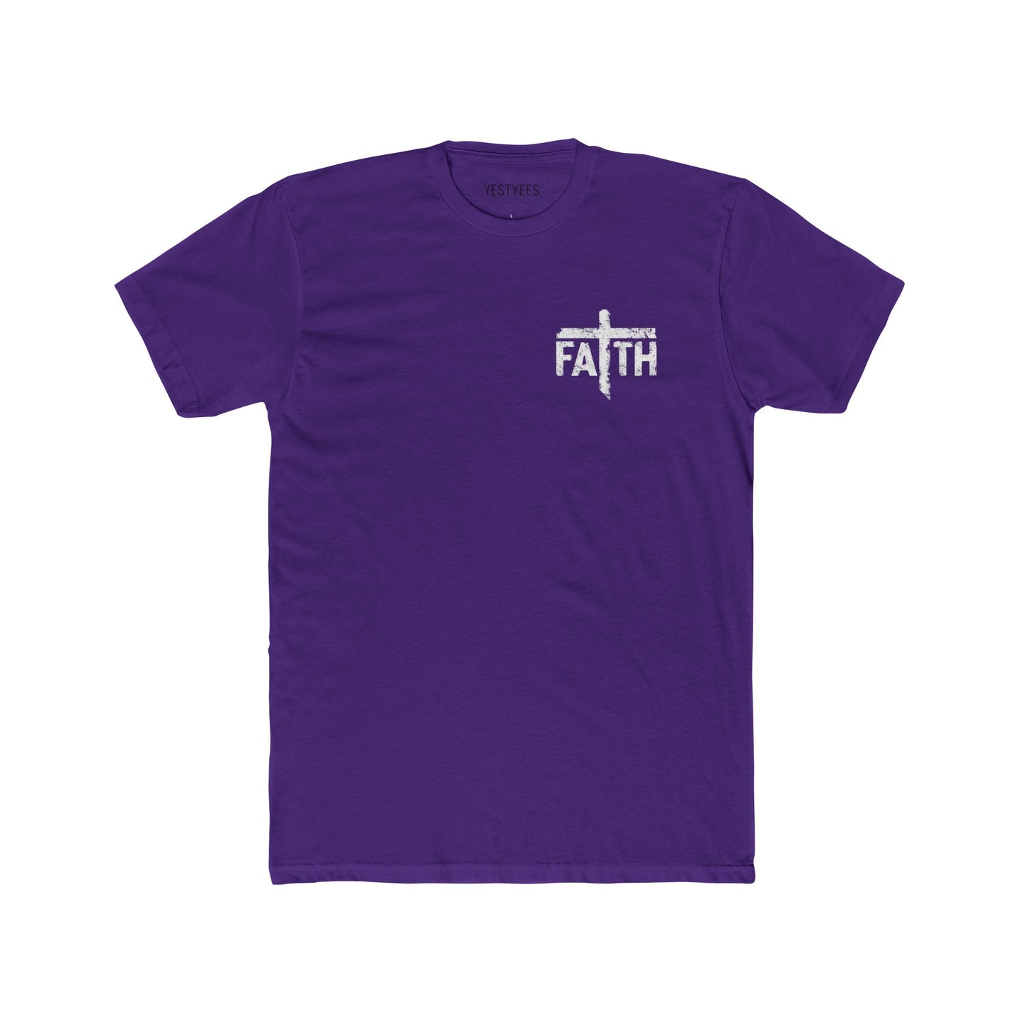 Faith Unisex Cotton Crew Tee, Inspirational Tee, Gift for Believers, Faith-Based Apparel, Christian T-Shirt, Casual Everyday Wear