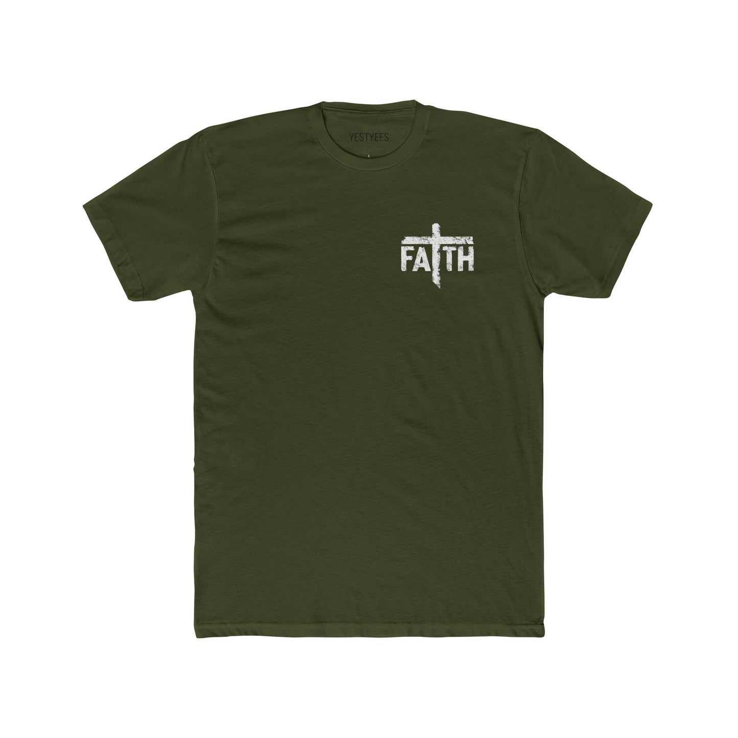 Faith Unisex Cotton Crew Tee, Inspirational Tee, Gift for Believers, Faith-Based Apparel, Christian T-Shirt, Casual Everyday Wear