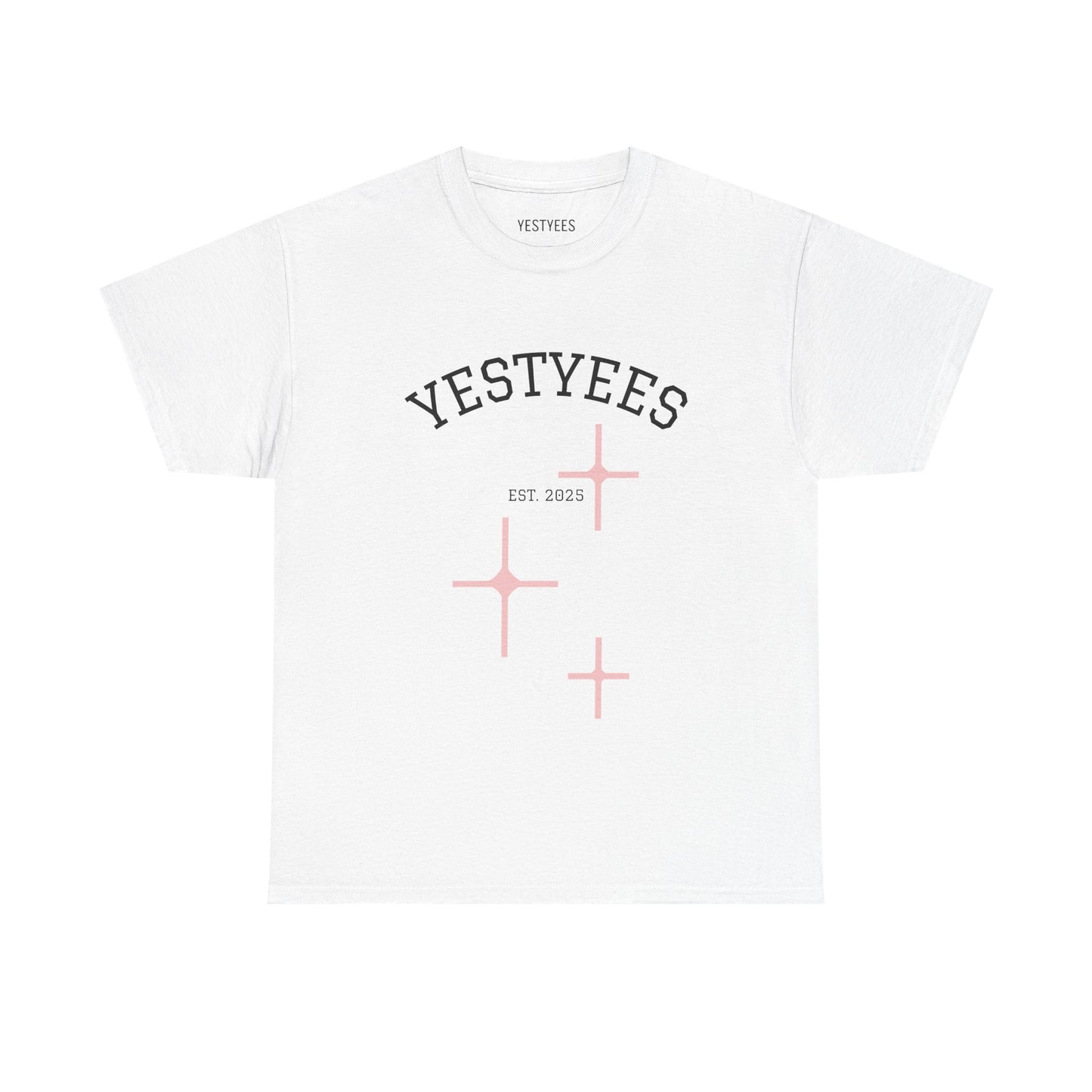 Unisex Heavy Cotton Tee - Yestyees Star Graphic, Casual Wear, Gift for Friends, Vintage Style, Everyday Comfort