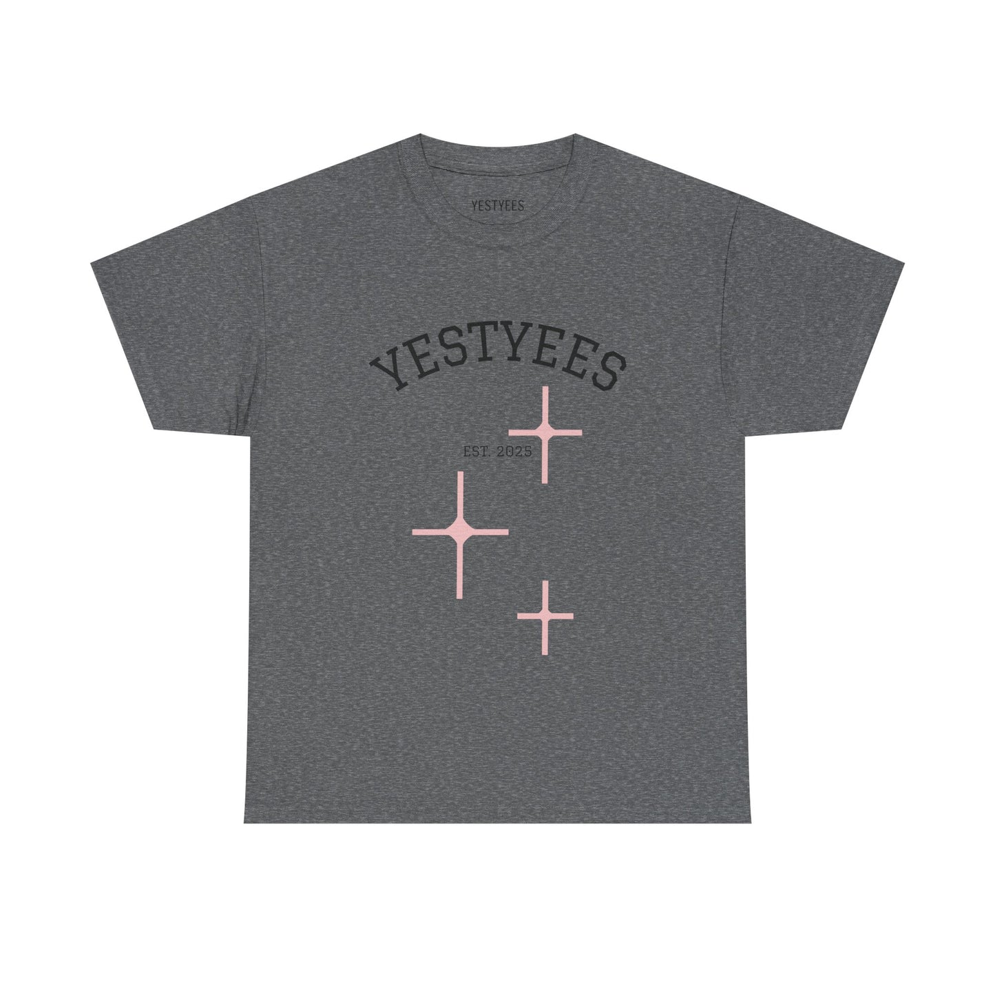 Unisex Heavy Cotton Tee - Yestyees Star Graphic, Casual Wear, Gift for Friends, Vintage Style, Everyday Comfort