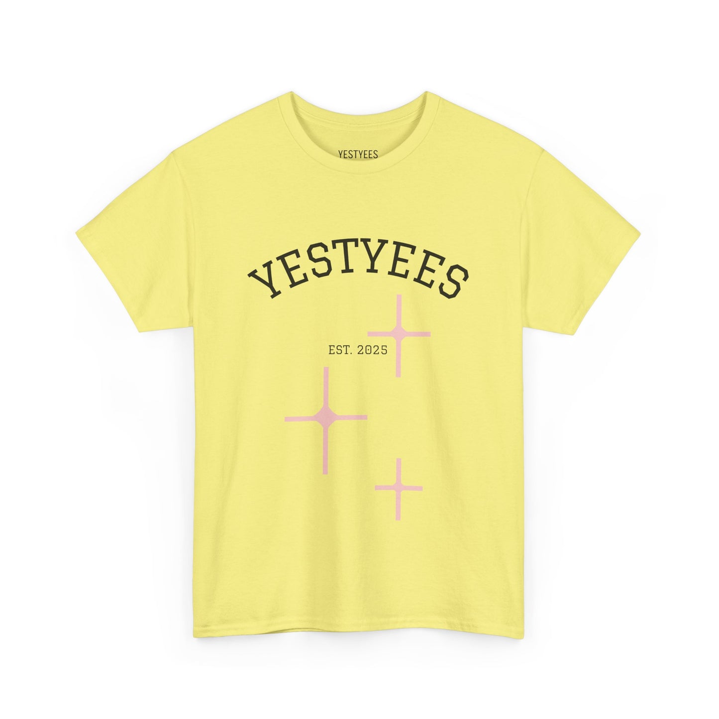 Unisex Heavy Cotton Tee - Yestyees Star Graphic, Casual Wear, Gift for Friends, Vintage Style, Everyday Comfort