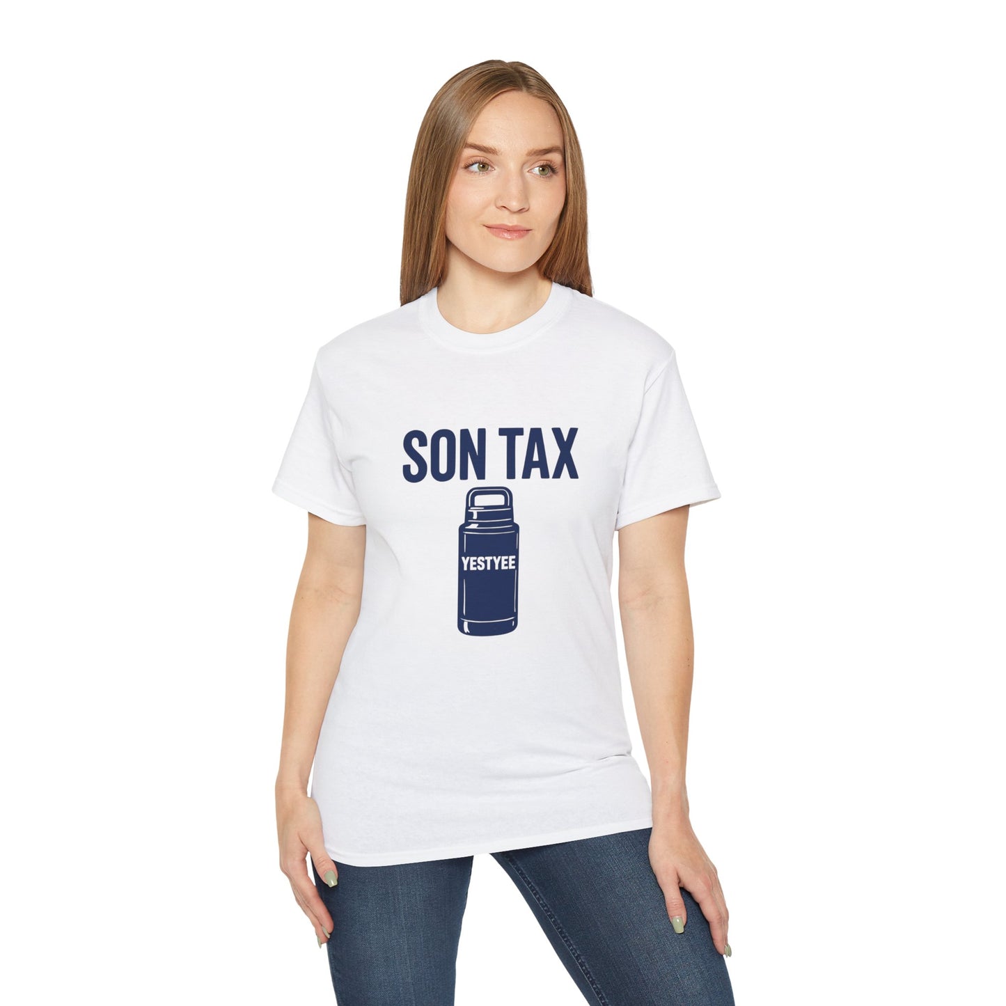 Humorous Unisex Cotton Tee - 'Son Tax' T-Shirt, Father's Day Gift, Casual Wear, Funny Gift for Dad, Unique Birthday Present