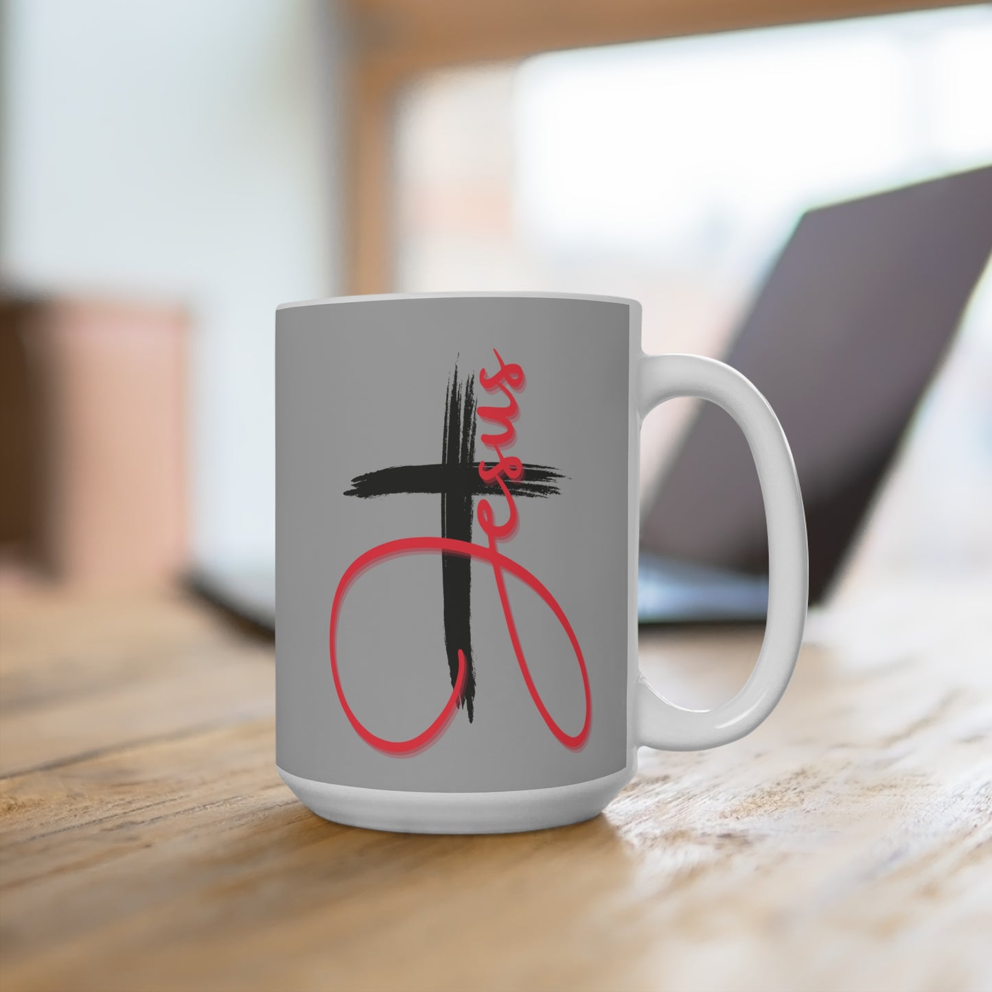 Faith-Inspired 15oz Mug - Christian Coffee Cup, Gift for Believers, Inspirational Drinkware, Jesus Mug, Religious Home Decor