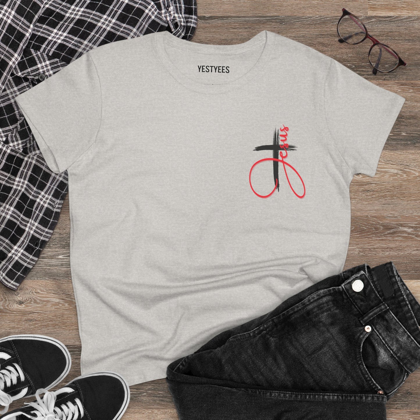 Stylish Christian Women's Midweight Cotton Tee with Unique Design, Casual Wear, Gift Idea, Trendy Tee, Everyday Top, Comfortable Shirt