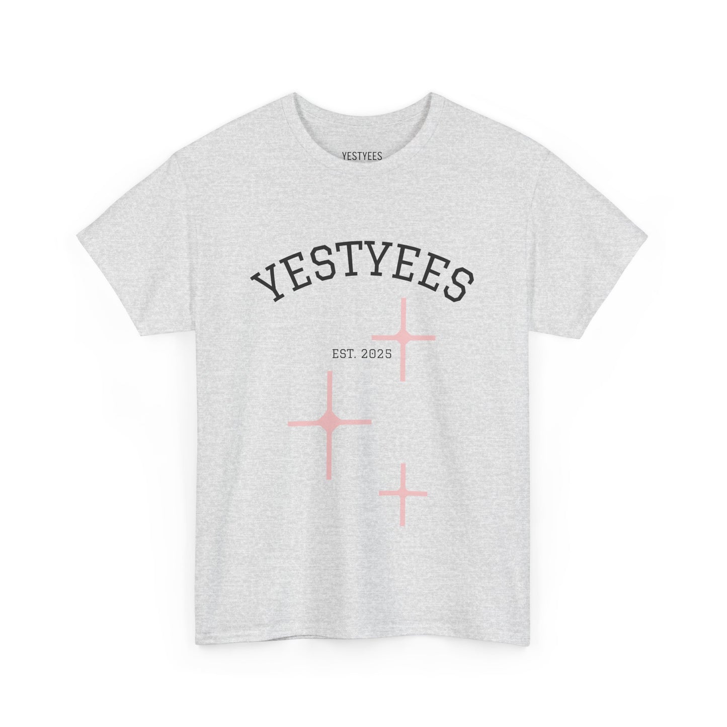 Unisex Heavy Cotton Tee - Yestyees Star Graphic, Casual Wear, Gift for Friends, Vintage Style, Everyday Comfort