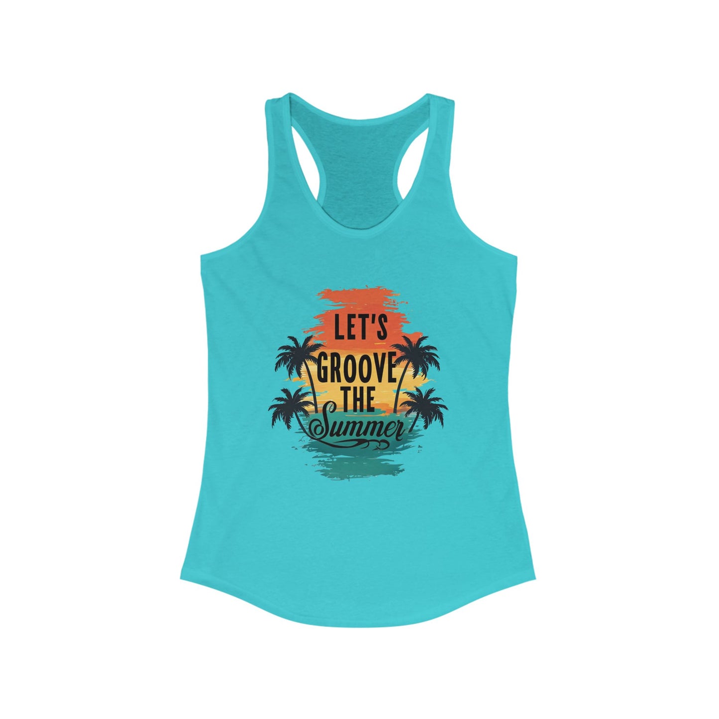 Women's Summer Vibe Tank Top, Let's Groove the Summer Shirt, Beachwear, Vacation Apparel, Casual Summer Outfit, Gift for Summer Lovers