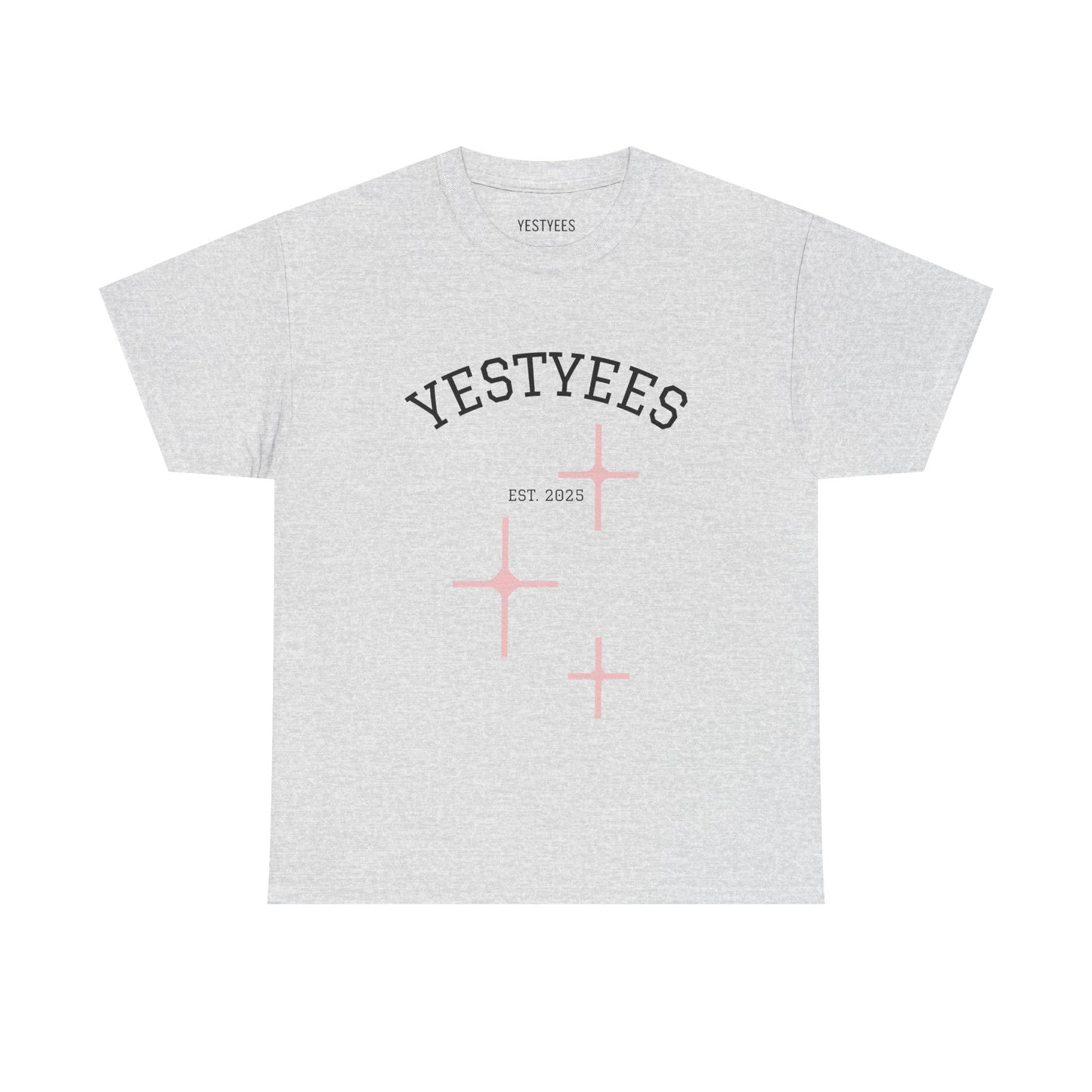 Unisex Heavy Cotton Tee - Yestyees Star Graphic, Casual Wear, Gift for Friends, Vintage Style, Everyday Comfort