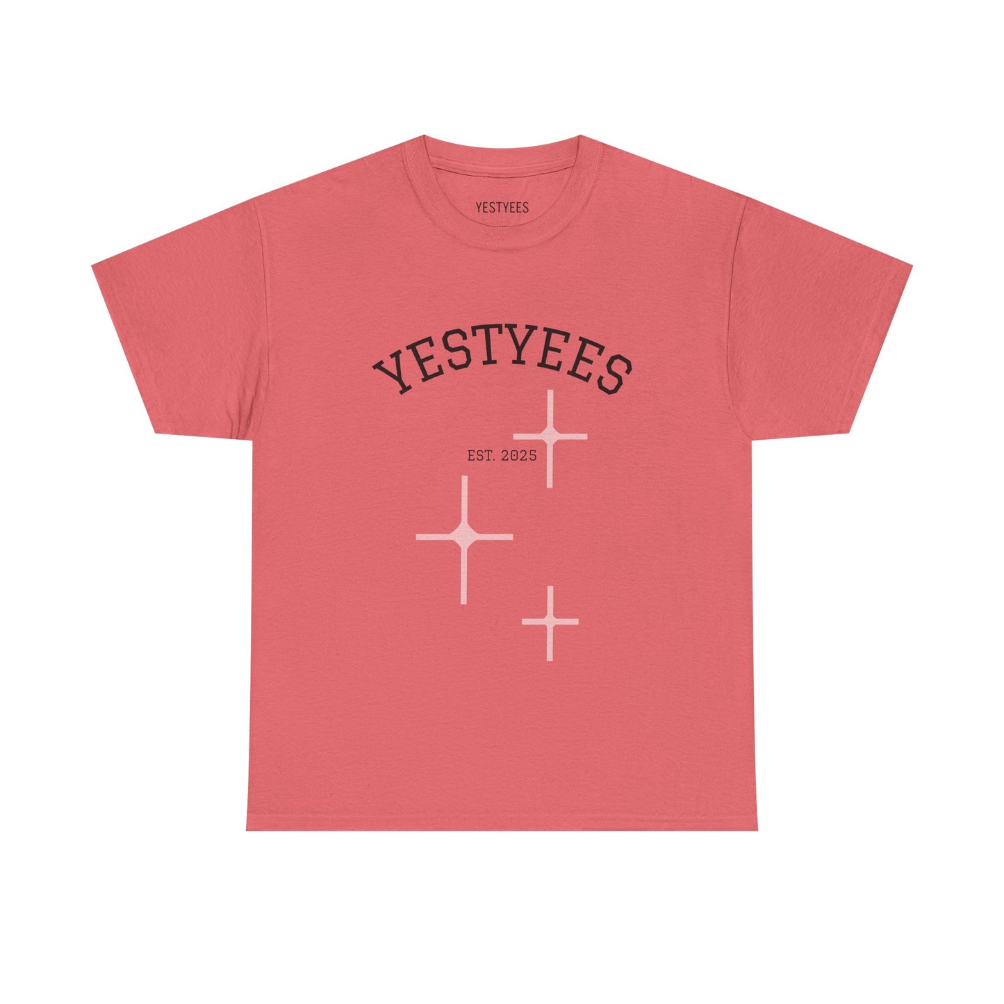Unisex Heavy Cotton Tee - Yestyees Star Graphic, Casual Wear, Gift for Friends, Vintage Style, Everyday Comfort