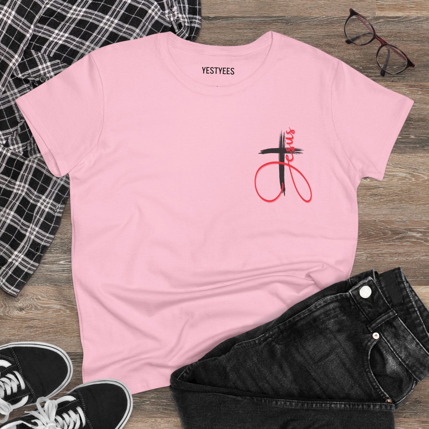 Stylish Christian Women's Midweight Cotton Tee with Unique Design, Casual Wear, Gift Idea, Trendy Tee, Everyday Top, Comfortable Shirt