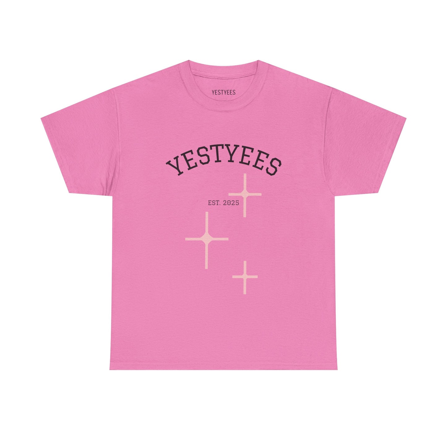 Unisex Heavy Cotton Tee - Yestyees Star Graphic, Casual Wear, Gift for Friends, Vintage Style, Everyday Comfort