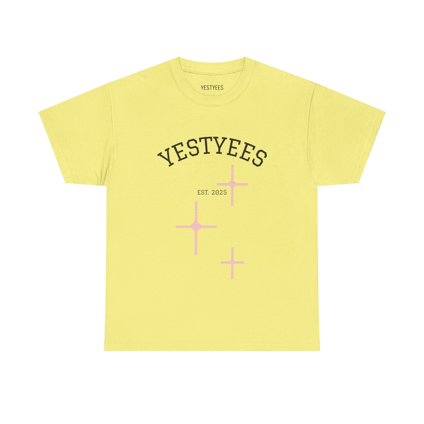 Unisex Heavy Cotton Tee - Yestyees Star Graphic, Casual Wear, Gift for Friends, Vintage Style, Everyday Comfort