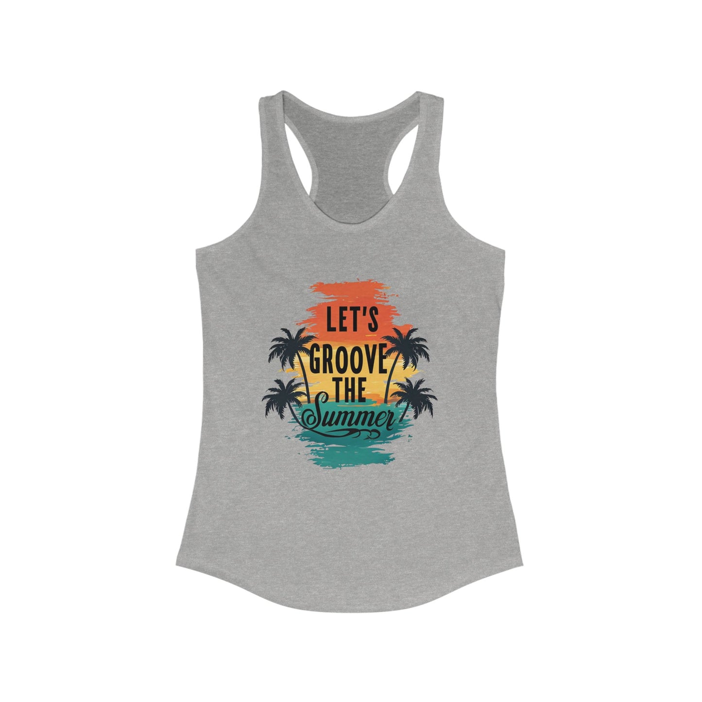 Women's Summer Vibe Tank Top, Let's Groove the Summer Shirt, Beachwear, Vacation Apparel, Casual Summer Outfit, Gift for Summer Lovers