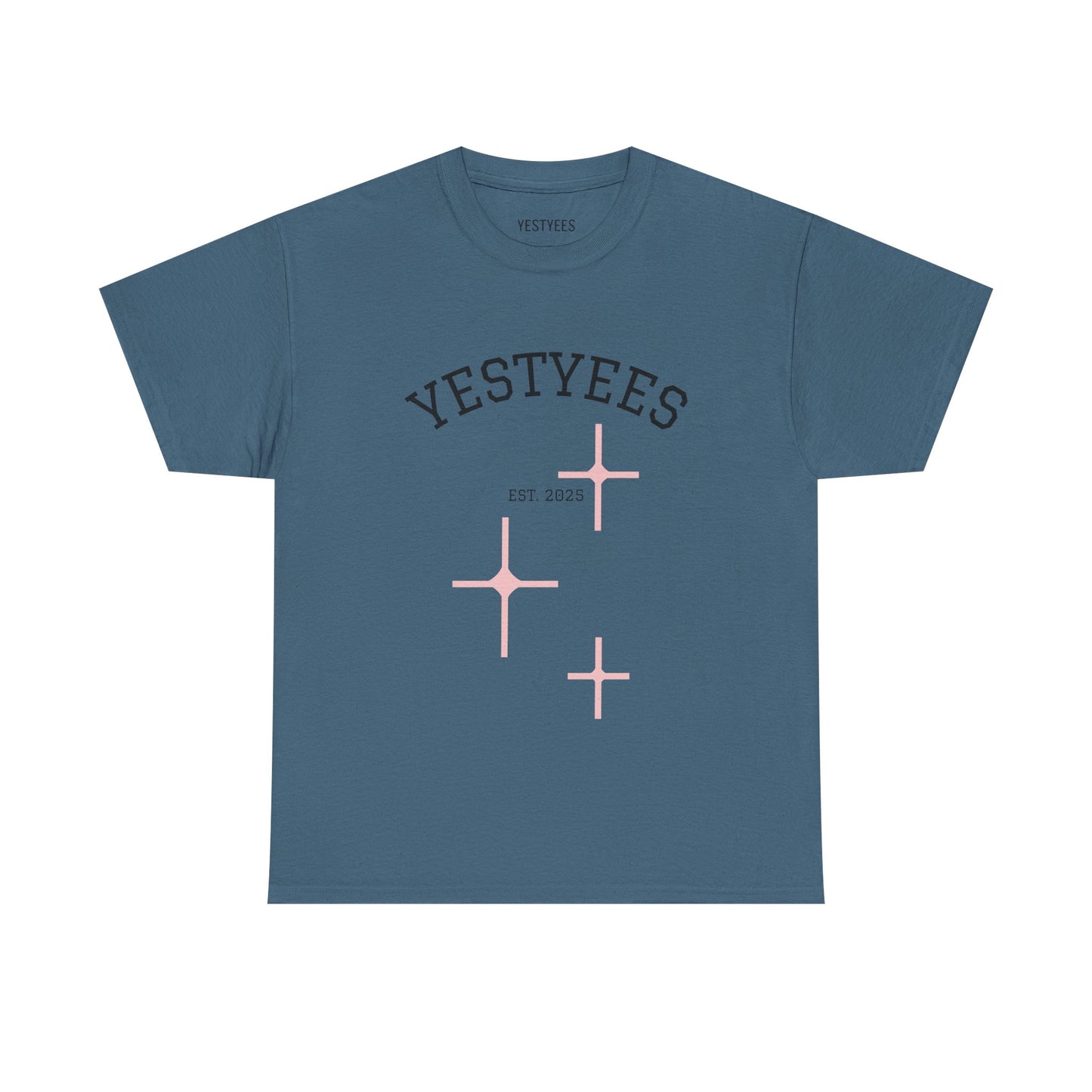 Unisex Heavy Cotton Tee - Yestyees Star Graphic, Casual Wear, Gift for Friends, Vintage Style, Everyday Comfort