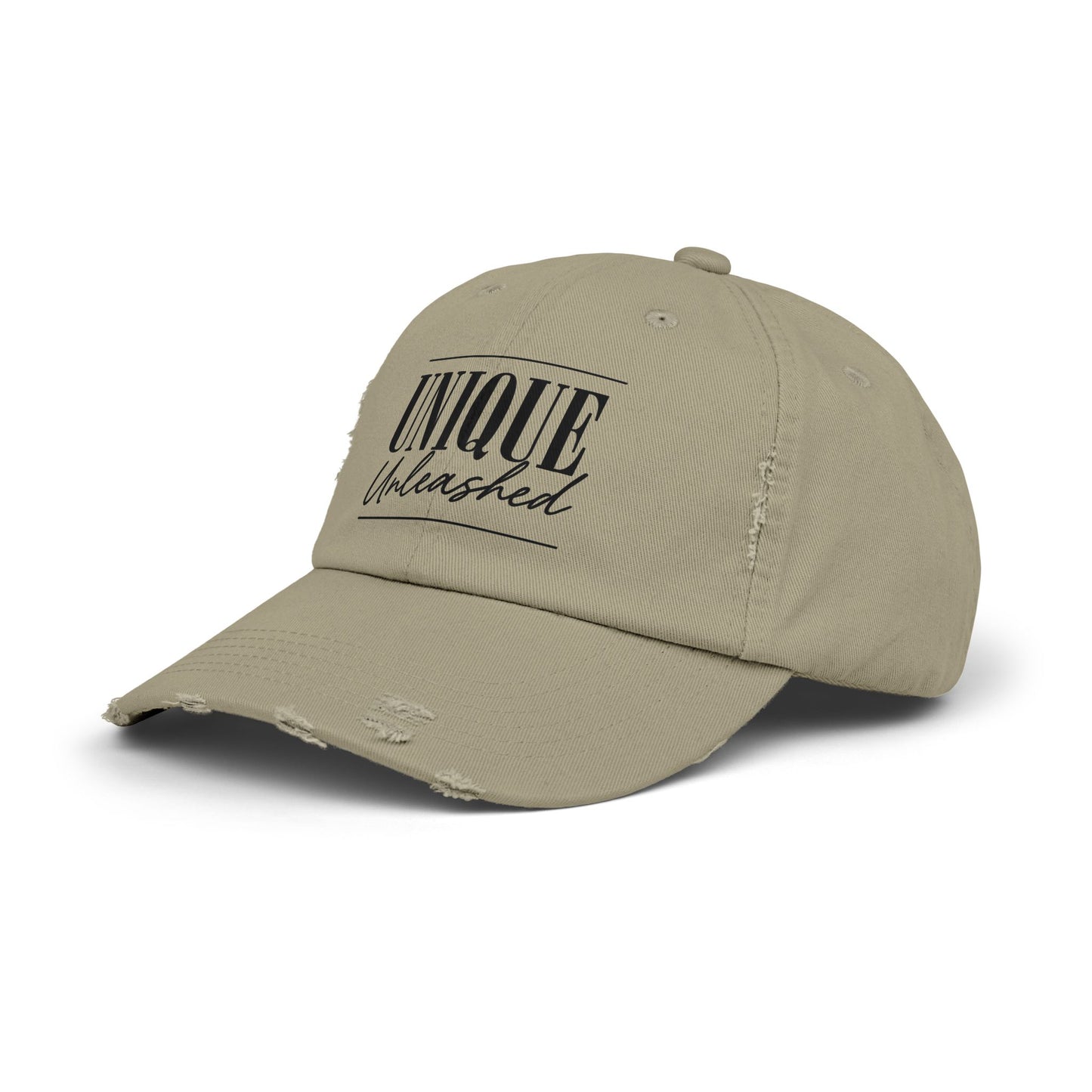 Unisex Distressed Cap with 'Unique Unleashed' Design, Trendy Hat for Casual Outings, Gifts for Friends and Family, Perfect for Summer [...]