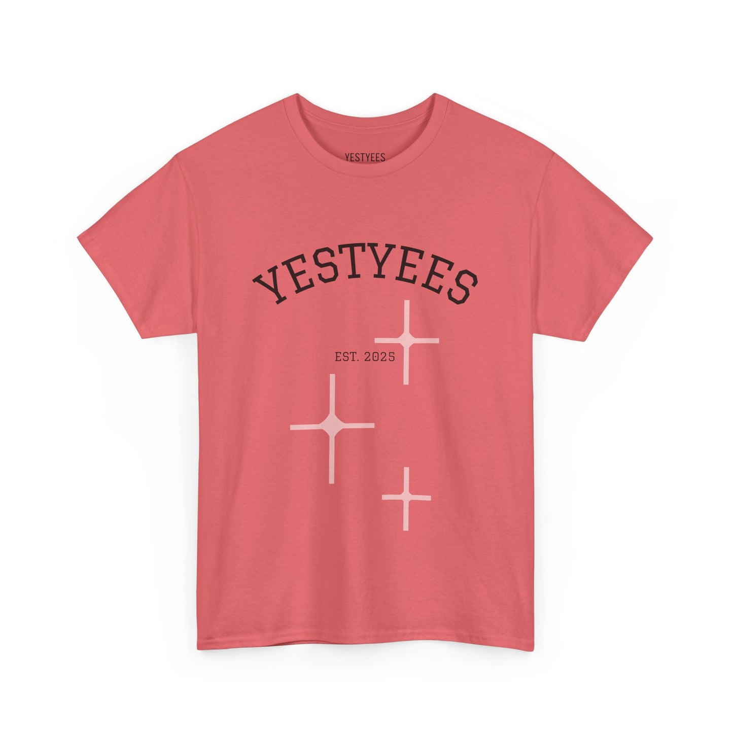 Unisex Heavy Cotton Tee - Yestyees Star Graphic, Casual Wear, Gift for Friends, Vintage Style, Everyday Comfort