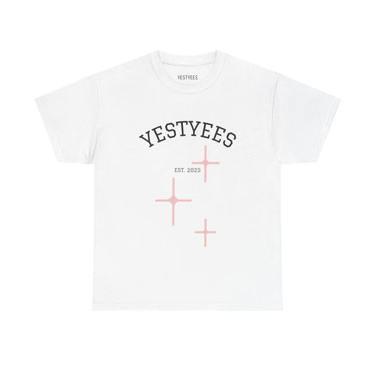 Unisex Heavy Cotton Tee - Yestyees Star Graphic, Casual Wear, Gift for Friends, Vintage Style, Everyday Comfort