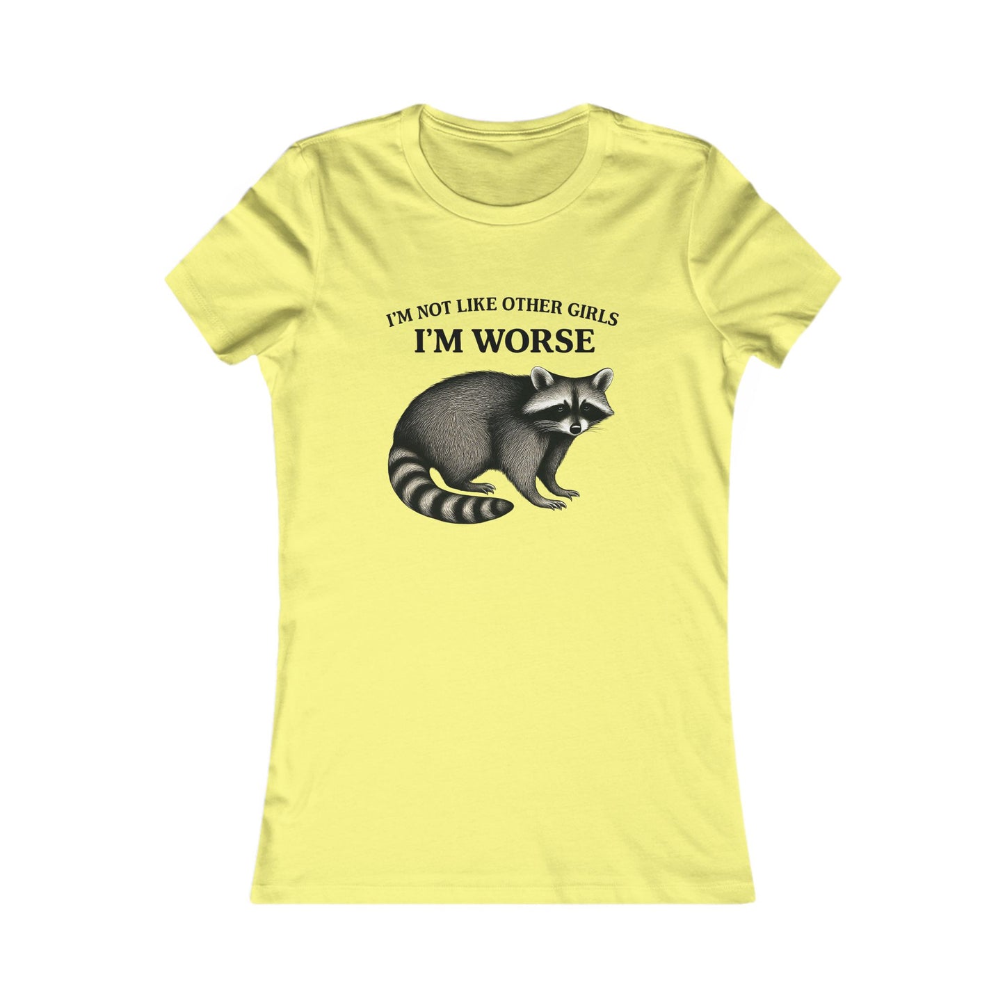 Unique Women's Graphic Tee, Funny Tee Shirt, Gift for Her, Statement Apparel, Raccoon Tee, Casual Wear, Birthday Gift