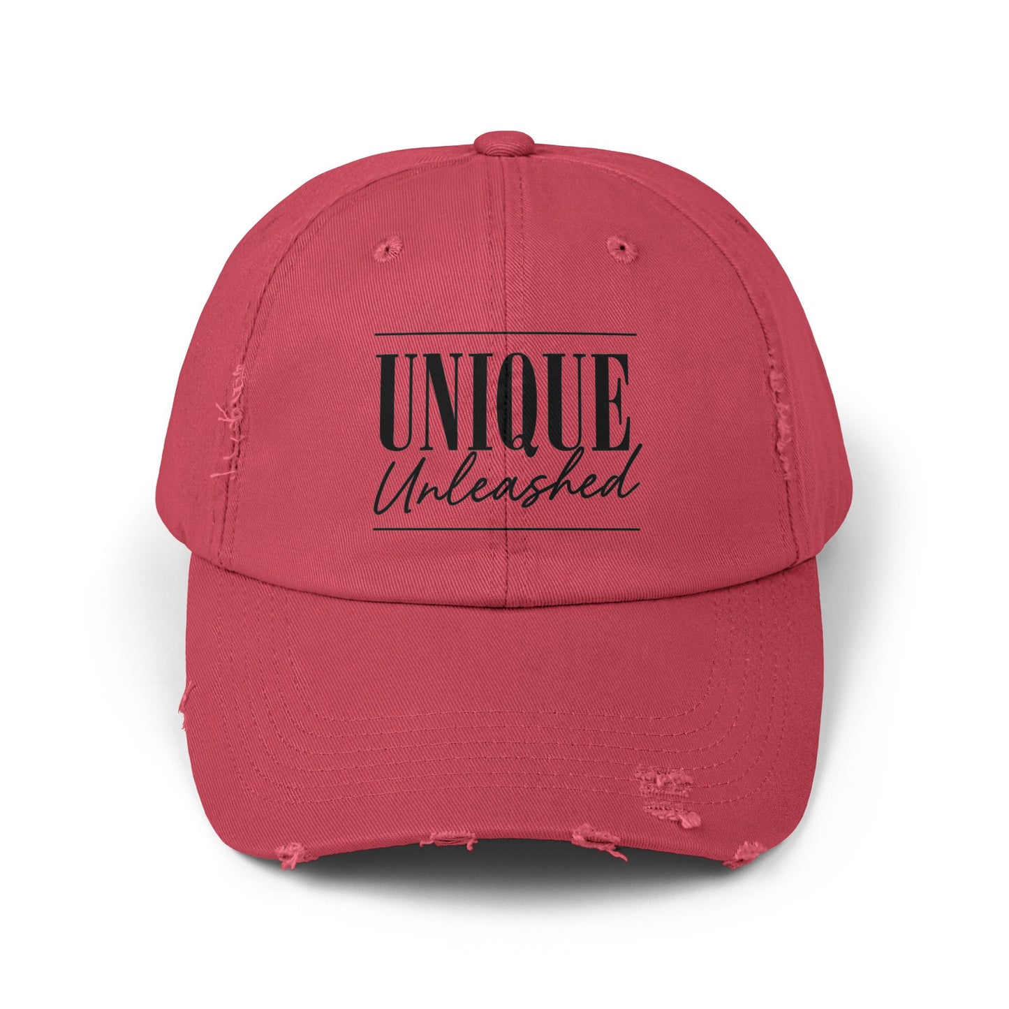 Unisex Distressed Cap with 'Unique Unleashed' Design, Trendy Hat for Casual Outings, Gifts for Friends and Family, Perfect for Summer [...]