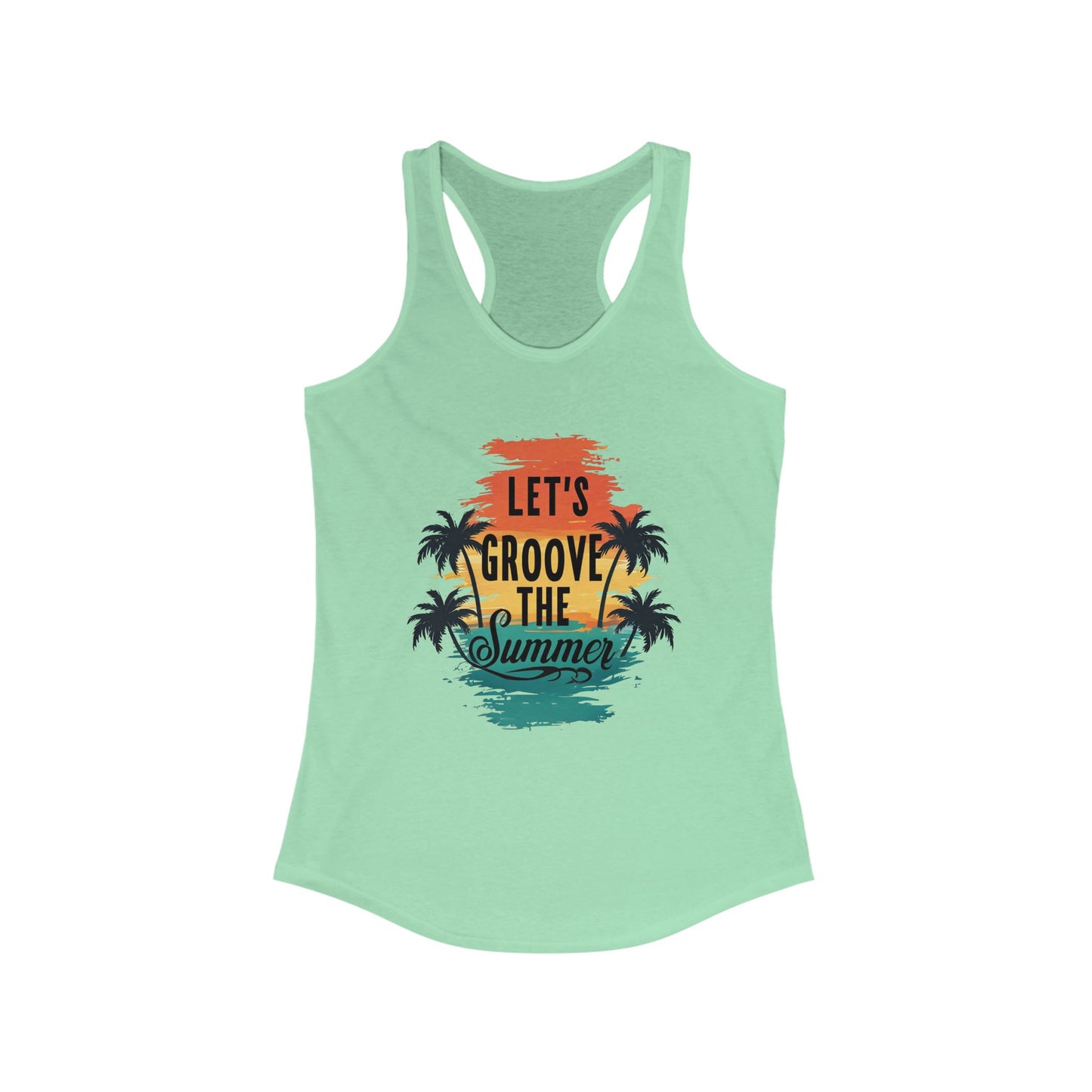 Women's Summer Vibe Tank Top, Let's Groove the Summer Shirt, Beachwear, Vacation Apparel, Casual Summer Outfit, Gift for Summer Lovers