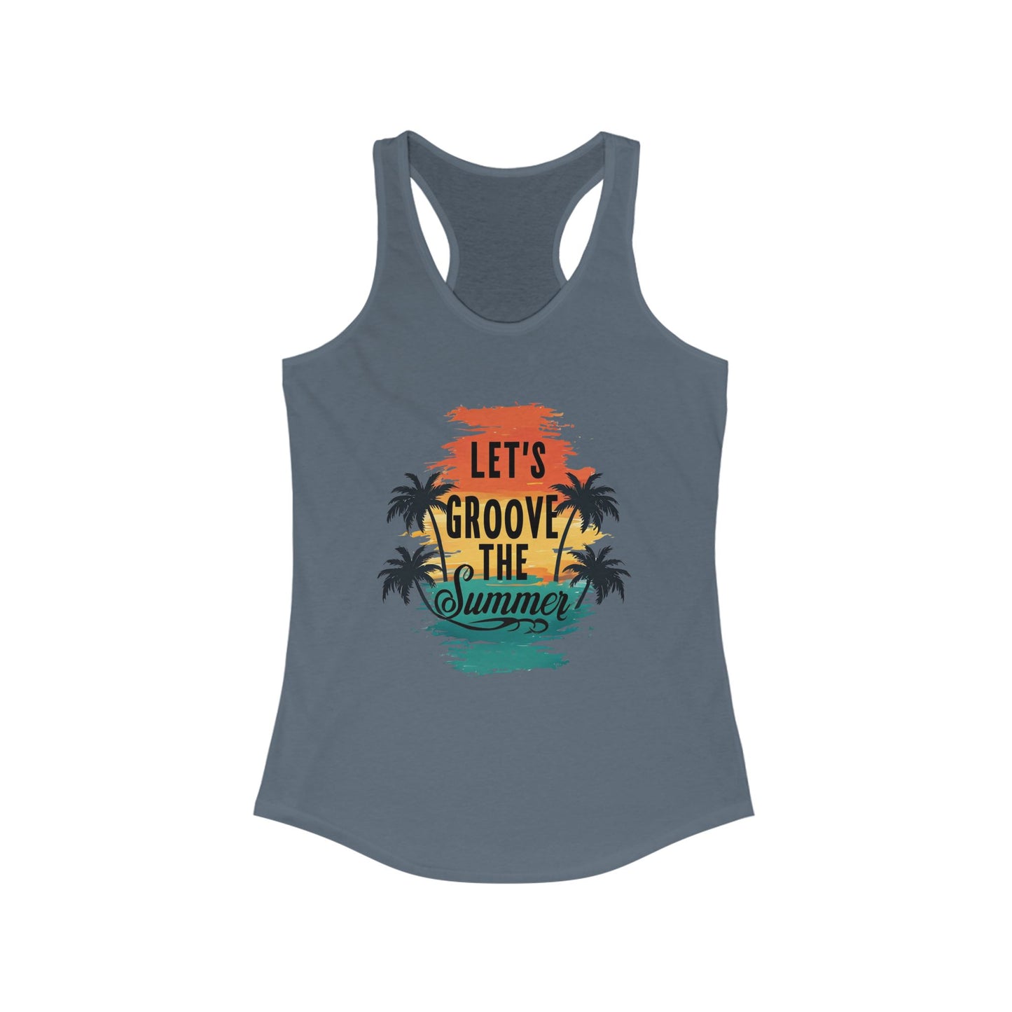 Women's Summer Vibe Tank Top, Let's Groove the Summer Shirt, Beachwear, Vacation Apparel, Casual Summer Outfit, Gift for Summer Lovers