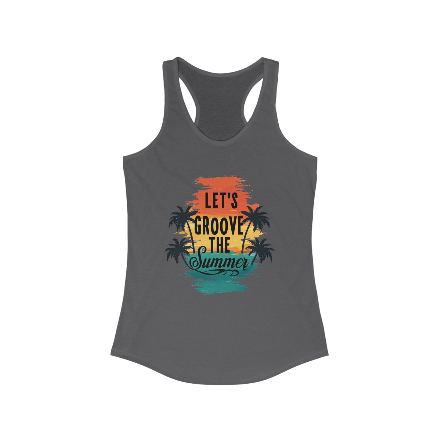 Women's Summer Vibe Tank Top, Let's Groove the Summer Shirt, Beachwear, Vacation Apparel, Casual Summer Outfit, Gift for Summer Lovers