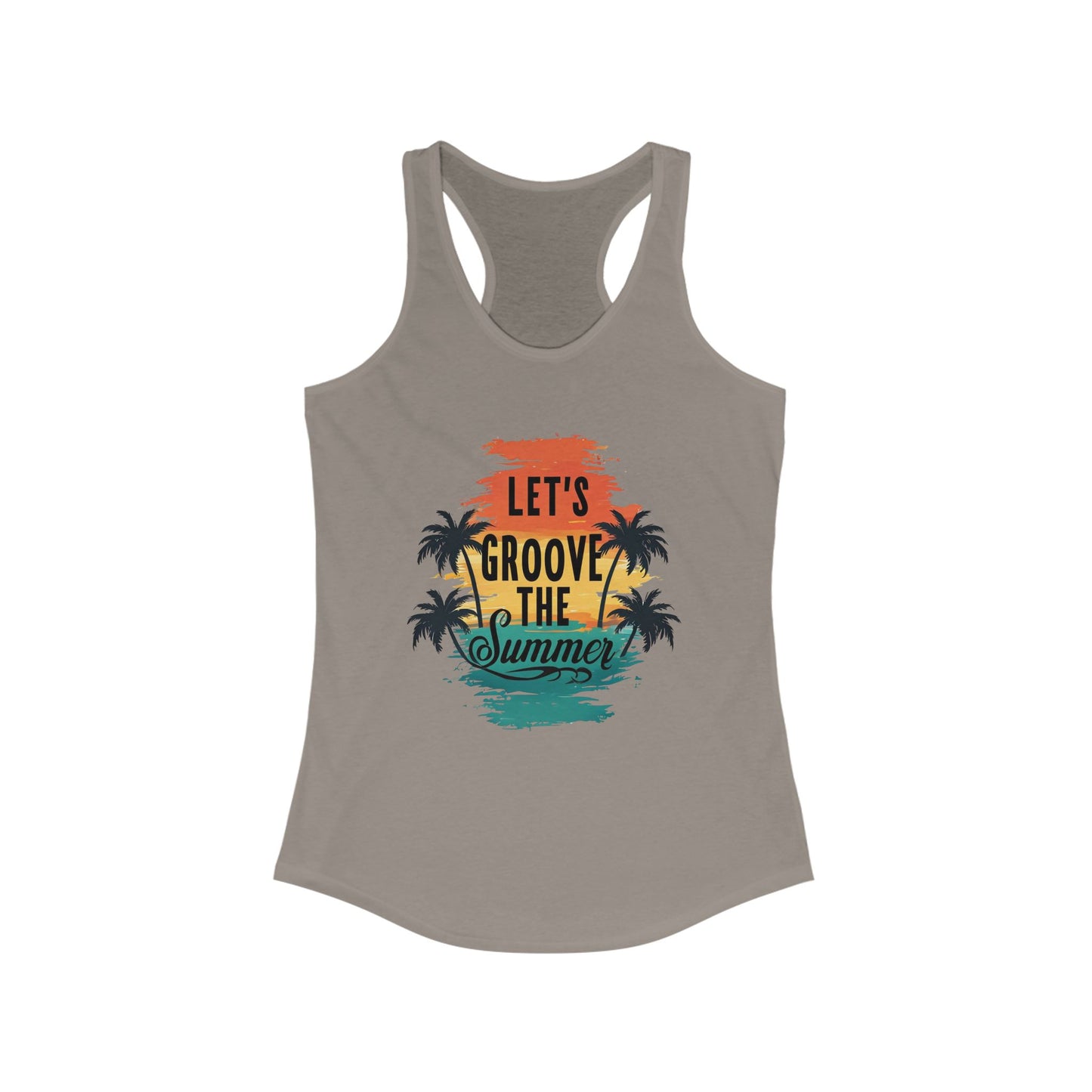 Women's Summer Vibe Tank Top, Let's Groove the Summer Shirt, Beachwear, Vacation Apparel, Casual Summer Outfit, Gift for Summer Lovers