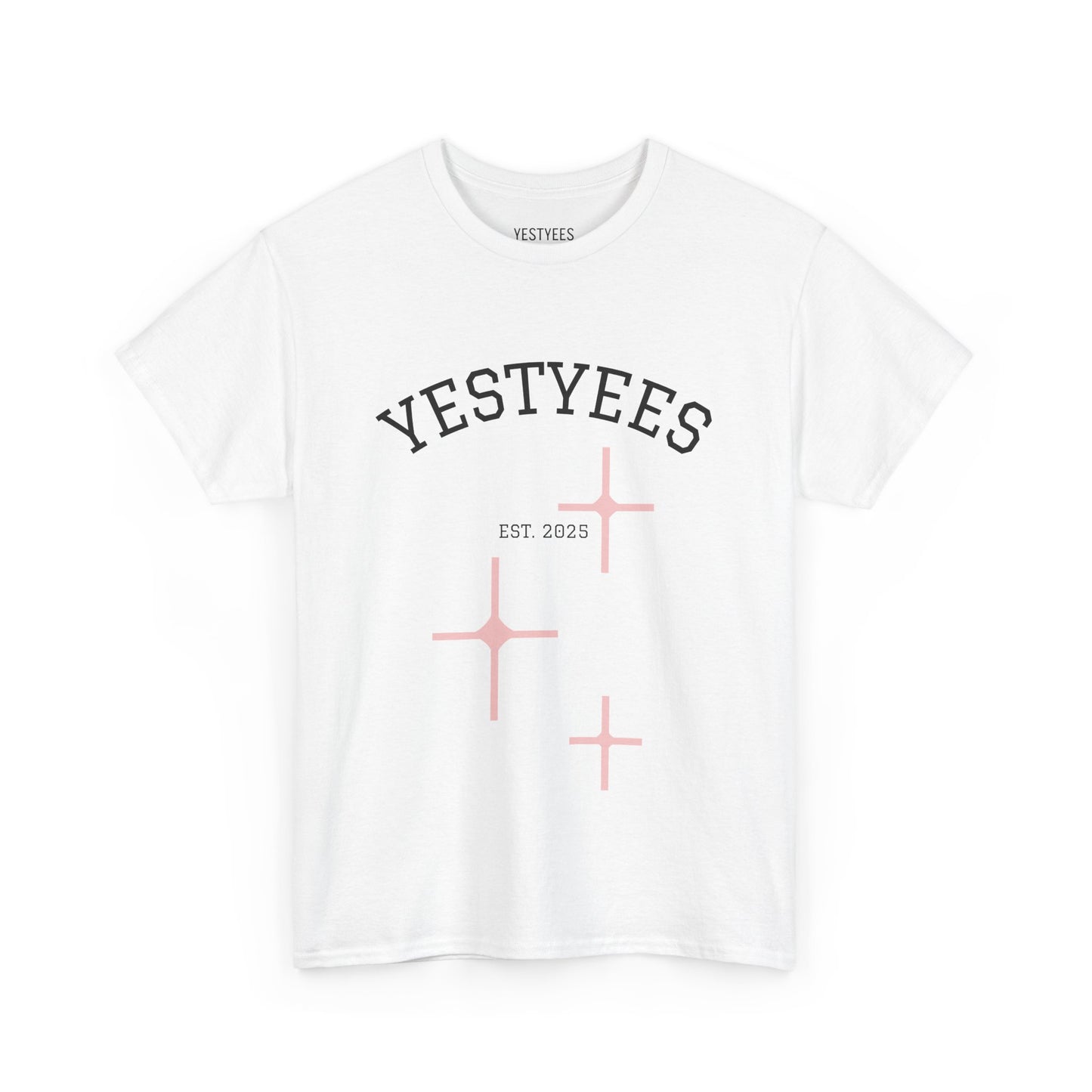 Unisex Heavy Cotton Tee - Yestyees Star Graphic, Casual Wear, Gift for Friends, Vintage Style, Everyday Comfort