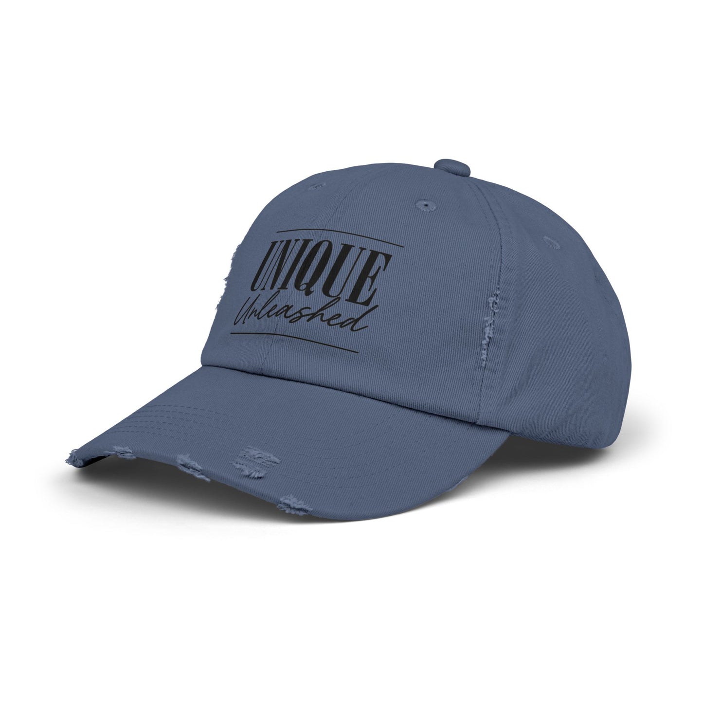 Unisex Distressed Cap with 'Unique Unleashed' Design, Trendy Hat for Casual Outings, Gifts for Friends and Family, Perfect for Summer [...]