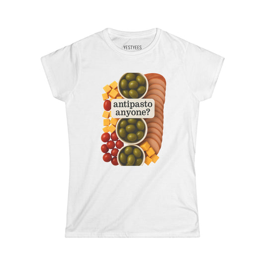 Antipasto Party Host Tee, Foodie Shirt, Casual Women’s Tee, Gift for Entertainers, Cookout Apparel, Fun Get-Together Outfit