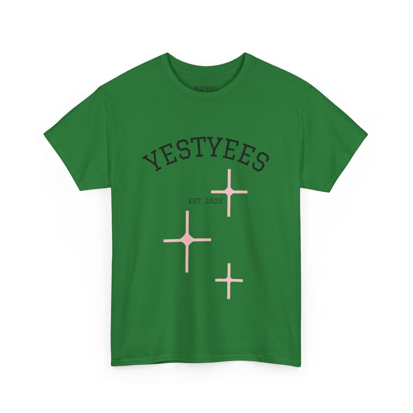 Unisex Heavy Cotton Tee - Yestyees Star Graphic, Casual Wear, Gift for Friends, Vintage Style, Everyday Comfort