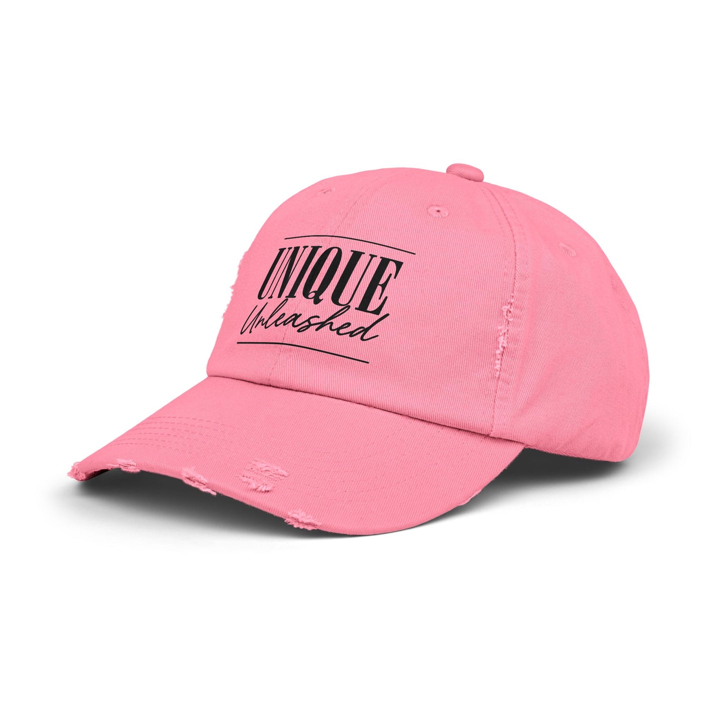 Unisex Distressed Cap with 'Unique Unleashed' Design, Trendy Hat for Casual Outings, Gifts for Friends and Family, Perfect for Summer [...]